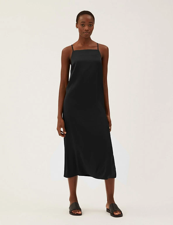 Brand new 🔔 M&S Collection 👗 Dresses Satin Square Neck Midi Slip 👗 Dress 🌟 9 Brand new 🔔 M&S Collection 👗 Dresses Satin Square Neck Midi Slip 👗 Dress 🌟 - Image 9