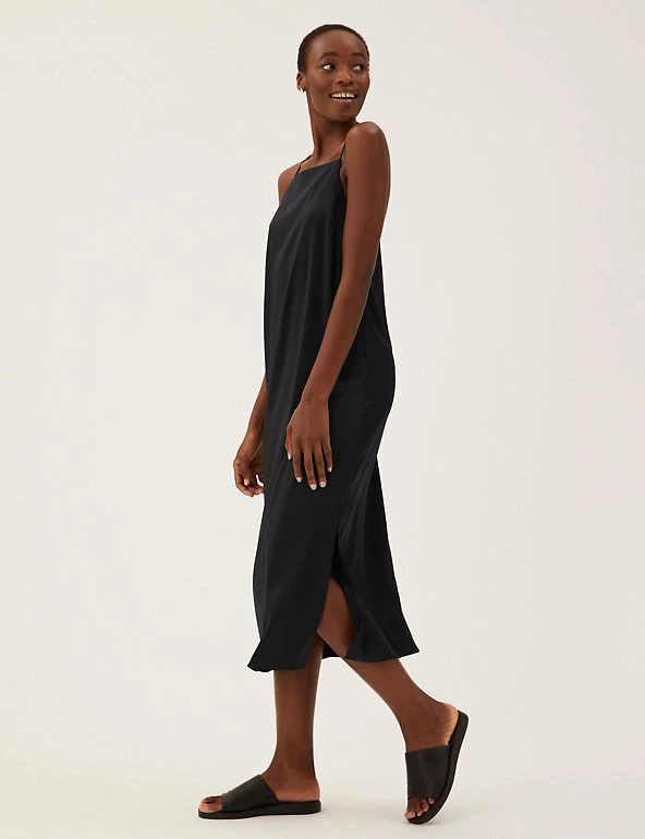 Brand new 🔔 M&S Collection 👗 Dresses Satin Square Neck Midi Slip 👗 Dress 🌟 10 Brand new 🔔 M&S Collection 👗 Dresses Satin Square Neck Midi Slip 👗 Dress 🌟 - Image 10