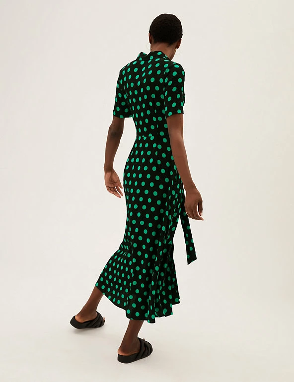 Promo 🤩 M&S Collection 👗 Dresses Polka Dot Tie Front Midaxi 👕 Shirt 👗 Dress 👍 5 Promo 🤩 M&S Collection 👗 Dresses Polka Dot Tie Front Midaxi 👕 Shirt 👗 Dress 👍 - Image 5