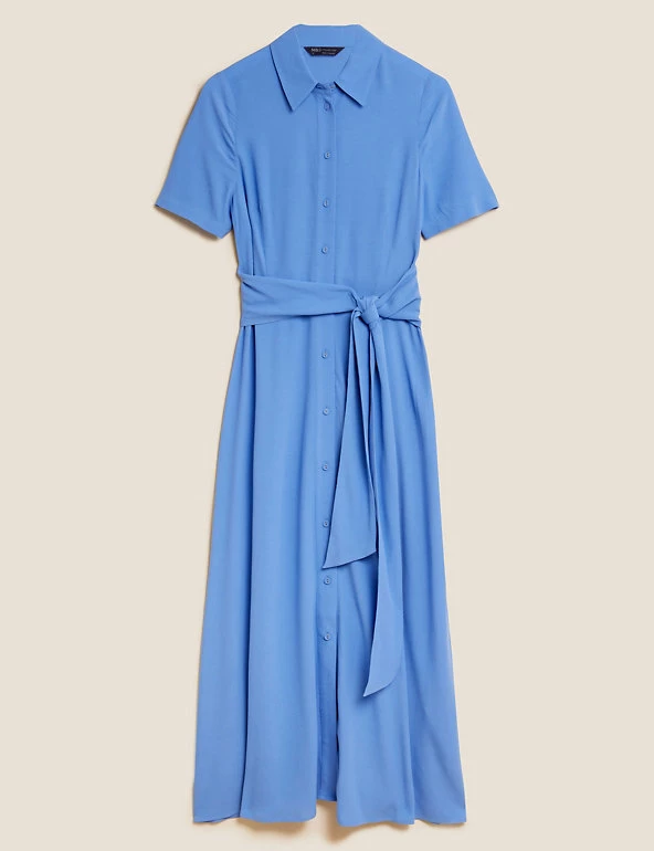 New ⭐ M&S Collection 👗 Dresses Tie Front Midaxi 👚 Shirt 👗 Dress ✨ 2 New ⭐ M&S Collection 👗 Dresses Tie Front Midaxi 👚 Shirt 👗 Dress ✨ - Image 2