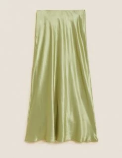 Outlet 🧨 M&S Collection 👗 Skirts Satin Midaxi Slip 👗 Skirt 🎉 -New In Womens Sales 2022 SD 01 T69 1310 XW X EC 90