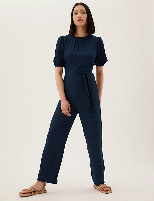 Outlet π M&S Collection π Dresses Belted Short Sleeve Jumpsuit β€οΈ 1 Outlet π M&S Collection π Dresses Belted Short Sleeve Jumpsuit β€οΈ