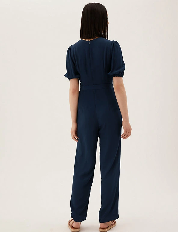 Outlet π M&S Collection π Dresses Belted Short Sleeve Jumpsuit β€οΈ 5 Outlet π M&S Collection π Dresses Belted Short Sleeve Jumpsuit β€οΈ - Image 5