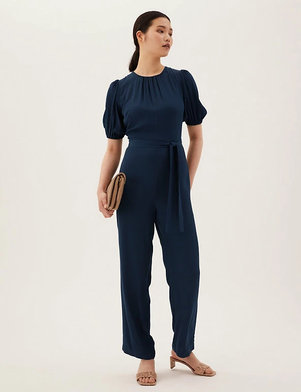 Outlet π M&S Collection π Dresses Belted Short Sleeve Jumpsuit β€οΈ 6 Outlet π M&S Collection π Dresses Belted Short Sleeve Jumpsuit β€οΈ - Image 6