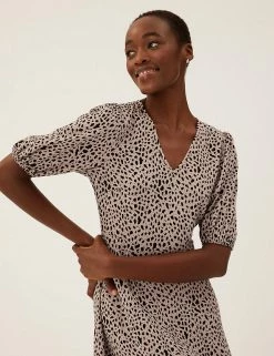 Outlet π M&S Collection Clothing Animal Print V-Neck Midaxi Tea π Dress β 7 Outlet π M&S Collection Clothing Animal Print V-Neck Midaxi Tea π Dress β -New In Womens Sales 2022 SD 01 T69 1317 V4 X EC 1