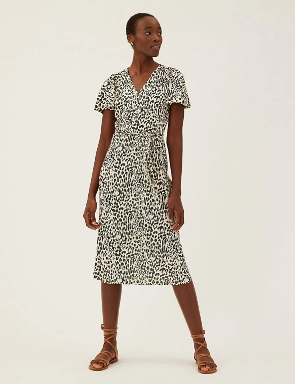 Cheapest βοΈ M&S Collection Clothing Jersey Animal Print V-Neck Midi Wrap π Dress π₯ 1 Cheapest βοΈ M&S Collection Clothing Jersey Animal Print V-Neck Midi Wrap π Dress π₯