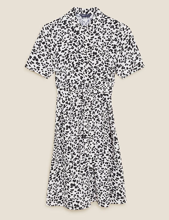 Budget π M&S Collection π Dresses Animal Print Tie Front Mini π Shirt π Dress π 2 Budget π M&S Collection π Dresses Animal Print Tie Front Mini π Shirt π Dress π - Image 2