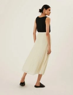 Outlet 🔔 M&S Collection 👗 Skirts Pleated Midaxi 👗 Skirt ✔️ -New In Womens Sales 2022 SD 01 T69 3248 KY X EC 3
