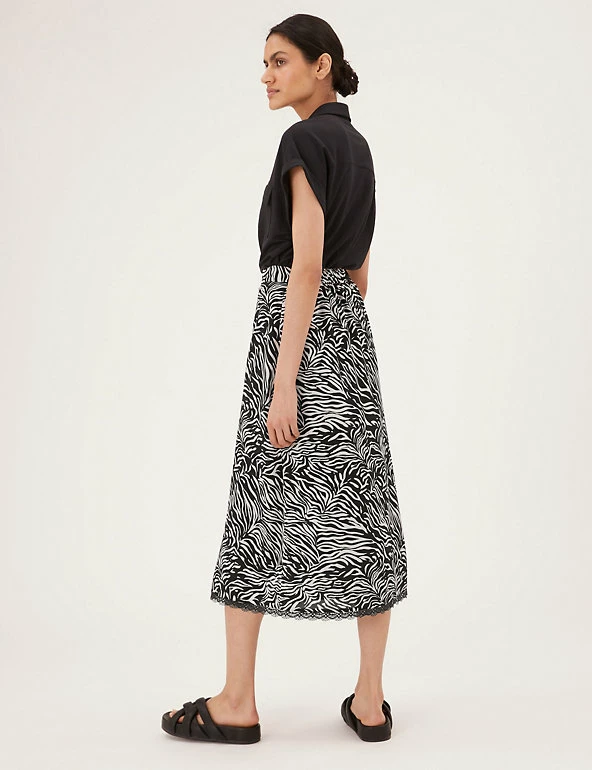 Best Pirce π M&S Collection π Skirts Animal Print Lace Trim Midi A-Line π Skirt π₯ 5 Best Pirce π M&S Collection π Skirts Animal Print Lace Trim Midi A-Line π Skirt π₯ - Image 5