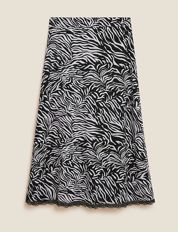 Best Pirce π M&S Collection π Skirts Animal Print Lace Trim Midi A-Line π Skirt π₯ 2 Best Pirce π M&S Collection π Skirts Animal Print Lace Trim Midi A-Line π Skirt π₯ - Image 2
