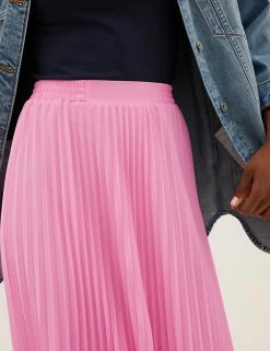 Deals 🧨 M&S Collection 👗 Skirts Pleated Midaxi 👗 Skirt 🔥 -New In Womens Sales 2022 SD 01 T69 3258 A0 X EC 1