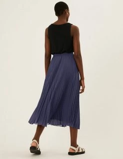 Deals 🧨 M&S Collection 👗 Skirts Pleated Midaxi 👗 Skirt 🔥 -New In Womens Sales 2022 SD 01 T69 3258 NL X EC 3