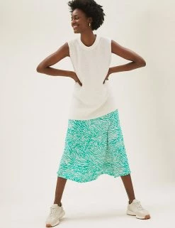Best reviews of 🎉 M&S Collection 👗 Skirts Animal Print Midi A-Line 👗 Skirt ✨ -New In Womens Sales 2022 SD 01 T69 3270 J4 X EC 1