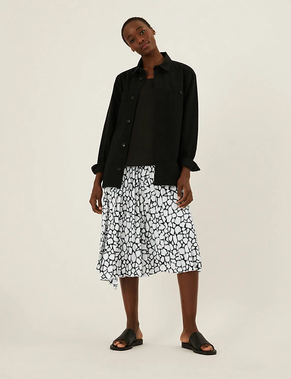 Hot Sale โญ M&S Collection ๐ Skirts Animal Print Pleat Midi Asymmetric ๐ Skirt ๐งจ 6 Hot Sale โญ M&S Collection ๐ Skirts Animal Print Pleat Midi Asymmetric ๐ Skirt ๐งจ - Image 6