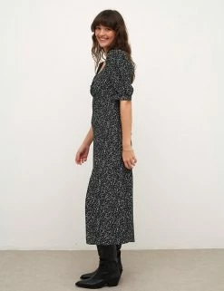 Buy ✔️ Nobody's Child 👗 Dresses Printed Puff Sleeve Midaxi Tea 👗 Dress 🔥 -New In Womens Sales 2022 SD 01 T82 2911 Y4 X EC 2