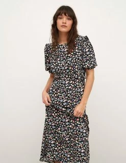 Cheapest 🌟 Nobody's Child 👗 Dresses Floral Round Neck Midaxi Tea 👗 Dress 👍