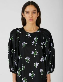 Brand new 🔔 OBJECT 👗 Dresses Pure Cotton Floral Midaxi Waisted 👗 Dress ⌛ -New In Womens Sales 2022 SD 01 T82 4717 Y0 X EC 2