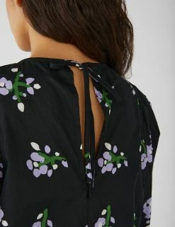 Brand new 🔔 OBJECT 👗 Dresses Pure Cotton Floral Midaxi Waisted 👗 Dress ⌛ -New In Womens Sales 2022 SD 01 T82 4717 Y0 X EC 4