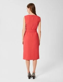 Best Sale 🛒 HOBBS 👗 Dresses Belted Sleeveless Midi Shift 👗 Dress 🥰 -New In Womens Sales 2022 SD 01 T83 1025 CJ X EC 3