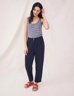 Promo 🎁 White Stuff Cargo Elasticated Waist Tapetred Trousers 🛒 -New In Womens Sales 2022 SD 01 T83 1356 F0 X EC 1