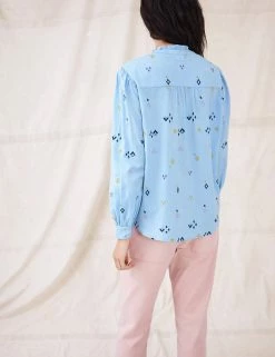 Buy ⌛ White Stuff Women Pure Cotton Embroidered Long Sleeve Blouse 😍 -New In Womens Sales 2022 SD 01 T83 2059 E4 X EC 2