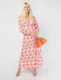 Outlet 🥰 Little Mistress X Vogue Williams 👗 Dresses Floral V-Neck Midaxi Wrap 👗 Dress 🔥 -New In Womens Sales 2022 SD 01 T83 2949 B4 X EC 1