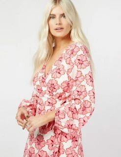 Outlet 🥰 Little Mistress X Vogue Williams 👗 Dresses Floral V-Neck Midaxi Wrap 👗 Dress 🔥 -New In Womens Sales 2022 SD 01 T83 2949 B4 X EC 4