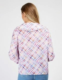 Best reviews of 🎉 Little Mistress X Vogue Williams 👚 Shirts & Blouses Checked Collared Long Sleeve 👚 Shirt ✔️ -New In Womens Sales 2022 SD 01 T83 2979 ZZ X EC 3