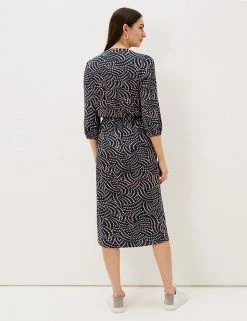 Best deal 👍 Phase Eight 👗 Dresses Geometric Tie Neck Waisted 👗 Dress 👍 -New In Womens Sales 2022 SD 01 T83 3089 ZZ X EC 1