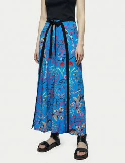 Cheapest โ Jigsaw Trousers Floral Belted Wide Leg Culottes ๐คฉ