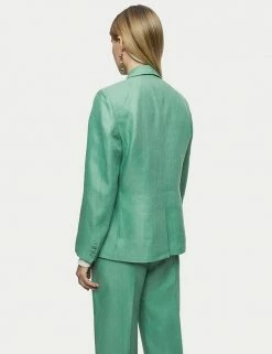 Brand new 💯 Jigsaw 🧥 Coats & Jackets Pure Linen Herringbone Jacket 🛒 -New In Womens Sales 2022 SD 01 T83 3889 J0 X EC 2