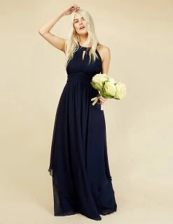 Hot Sale ⭐ Little Mistress 👗 Dresses Round Neck Pleated Maxi Waisted 👗 Dress 🌟