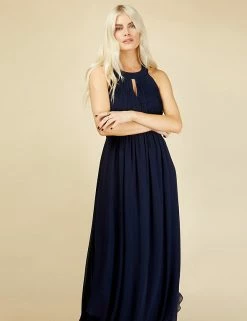 Hot Sale ⭐ Little Mistress 👗 Dresses Round Neck Pleated Maxi Waisted 👗 Dress 🌟 -New In Womens Sales 2022 SD 01 T83 3992 F0 X EC 1