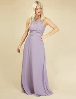 Discount 🧨 Little Mistress 👗 Dresses Lace Round Neck Sleeveless Maxi 👗 Dress 🛒 -New In Womens Sales 2022 SD 01 T83 3995 G0 X EC 0