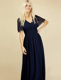 Promo 😀 Little Mistress 👗 Dresses V-Neck Angel Sleeve Maxi Waisted 👗 Dress ✨ -New In Womens Sales 2022 SD 01 T83 3996 F0 X EC 1