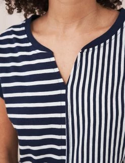 Flash Sale ❤️ White Stuff Women Pure Organic Cotton Notch Neck T-Shirt 👍 -New In Womens Sales 2022 SD 01 T83 4474 F4 X EC 2