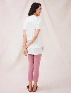 Best Sale 🔥 White Stuff 👕 Shirts & Blouses Pure Cotton Jersey Longline 👕 Shirt 👏 -New In Womens Sales 2022 SD 01 T83 4477 Z0 X EC 1