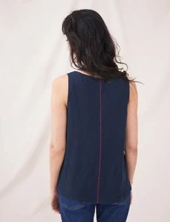 Discount ✔️ White Stuff Vests Pure Cotton Scoop Neck Sleeveless Vest Top 🎁 -New In Womens Sales 2022 SD 01 T83 4486 F0 X EC 1