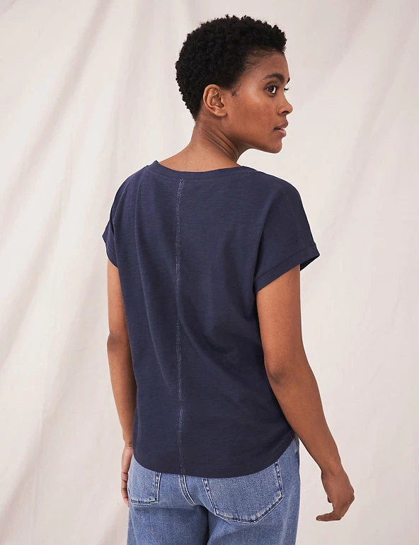 Flash Sale 馃敂 White Stuff Women Pure Cotton Notch Neck Short Sleeve T-Shirt 鉂わ笍 8 Flash Sale 馃敂 White Stuff Women Pure Cotton Notch Neck Short Sleeve T-Shirt 鉂わ笍 - Image 8