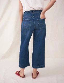 Top 10 🔔 White Stuff Women Cotton Rich Wide Leg Cropped 👖 Jeans 🛒 -New In Womens Sales 2022 SD 01 T83 5194 GJ X EC 2