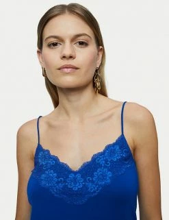 Best reviews of 🔔 Jigsaw Women Modal Rich V-Neck Lace Detail Vest Top ✨ -New In Womens Sales 2022 SD 01 T83 5345 E0 X EC 2