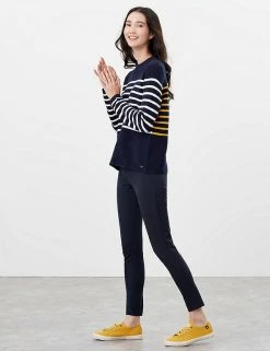 Best deal 🤩 Joules Cotton Rich Side Zip Skinny Trousers 🧨 -New In Womens Sales 2022 SD 01 T83 5607 F0 X EC 1