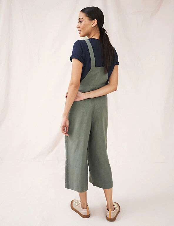 Best Sale ๐ White Stuff ๐ Dresses Pure Linen Cropped Dungarees ๐งจ 8 Best Sale ๐ White Stuff ๐ Dresses Pure Linen Cropped Dungarees ๐งจ - Image 8