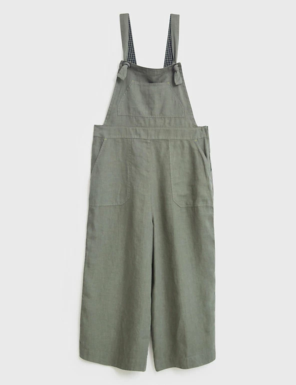 Best Sale ๐ White Stuff ๐ Dresses Pure Linen Cropped Dungarees ๐งจ 6 Best Sale ๐ White Stuff ๐ Dresses Pure Linen Cropped Dungarees ๐งจ - Image 6
