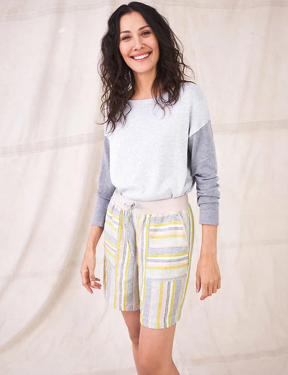 Cheapest 🔔 White Stuff Pure Linen Striped Shorts ✔️ 1 Cheapest 🔔 White Stuff Pure Linen Striped Shorts ✔️