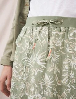 Cheap ✔️ White Stuff 👗 Skirts Pure Linen Printed Midi Tiered 👗 Skirt ❤️ -New In Womens Sales 2022 SD 01 T83 5867 J4 X EC 2