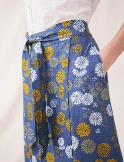 Deals 🛒 White Stuff 👗 Skirts Pure Linen Floral Midi Wrap 👗 Skirt 💯 -New In Womens Sales 2022 SD 01 T83 5869 E4 X EC 2