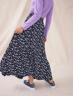 Discount ⌛ White Stuff 👗 Skirts Jersey Floral Midaxi Tiered 👗 Skirt 👍 -New In Womens Sales 2022 SD 01 T83 5879 F4 X EC 1