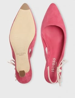 New 🎉 HOBBS Suede Stiletto Heel Pointed Slingback 👟 Shoes 🌟 -New In Womens Sales 2022 SD 01 T83 6525 A0 X EC 1
