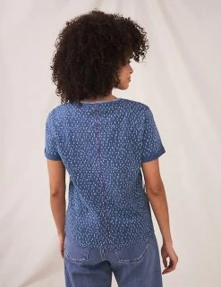 Best Pirce ⌛ White Stuff Women Organic Cotton Striped Crew Neck T-Shirt 🧨 -New In Womens Sales 2022 SD 01 T83 6724 E4 X EC 1